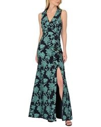 Adrianna Papell - Stretch Jacquard Sleeveless Gown - Lyst