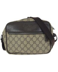 Gucci - Beige Gg Supreme Canvas & Leather Shoulder Bag (authentic Pre-loved) - Lyst