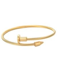 Adornia - 18K Plated Stainless Steel Nail Head Wrap Cuff Bracelet - Lyst