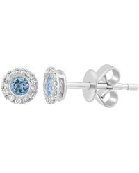 Effy Fine Jewelry - 14K 0.27 Ct. Tw. Diamond & Topaz Earrings - Lyst
