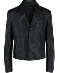 Ferragamo - Leather Blazer - Lyst
