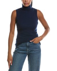 Forte - Basic Sleeveless Turtleneck 100% Cashmere Sweater - Lyst