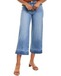 FRAME Denim Ali Imogen Dip Wide Leg Crop Jean - Blue