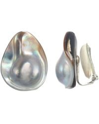 Margo Morrison - Elegant Pearl Clip-On Earrings - Lyst