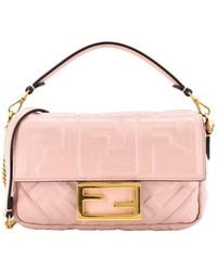 Fendi - Zucca Embossed Leather Baguette Nm Bag Mini (Authentic Pre-Loved) - Lyst