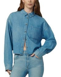 Joe's Jeans - The Cropped Boyfriend Linen-Blend Shirt - Lyst