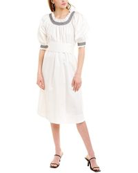 Cynthia Rowley Helena Off-shoulder Midi Dress - White