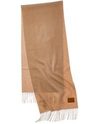 Vince - Double-Face Solid Long Leather-Trim Wool & Cashmere-Blend Scarf - Lyst