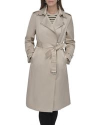 DKNY - Belted Rain Jacket - Lyst
