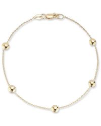 Italian Gold - 14K Button Station Bracelet - Lyst