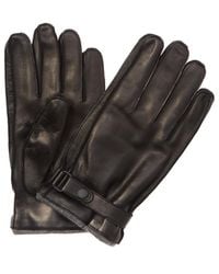 Portolano - Black Leather Gloves - Lyst