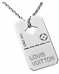 Louis Vuitton - 18K Dog Tag Necklace (Authentic Pre-Owned) - Lyst