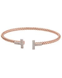 Meshmerise - 18K Over 0.1 Ct. Tw. Diamond Mesh Bangle Bracelet - Lyst