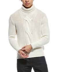 Brunello Cucinelli - Cable 100% Cashmere Turtleneck Sweater - Lyst