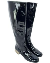 Saint Laurent - Patent Leather Glitter Heel Knee-High Boot (Authentic Pre-Loved) - Lyst