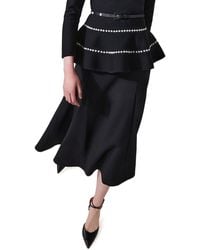 Carolina Herrera - Wool-Blend A-Line Midi Skirt - Lyst