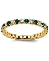 Lab Grown Gemstones - 14K 1.20 Ct. Tw. Lab-Grown Diamond & Lab-Grown Alexandrite Eternity Ring - Lyst