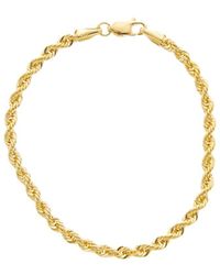 Italian Gold - 14K 3.3Mm Hollow Rope Bracelet - Lyst