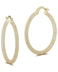 Chloe and Madison - 14K Over Cz Medium Hoops - Lyst