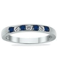 Gem Spark - 14K 0.66 Ct. Tw. Diamond & Sapphire Ring - Lyst