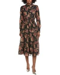 Mikael Aghal - Print Midi Dress - Lyst