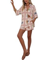 AMINA GLAM - 2Pc Shirt & Short Set - Lyst
