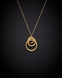 Italian Gold - 14k Graduated Circle Necklace - Lyst