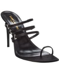 Saint Laurent - Jerry 95 Satin Sandal - Lyst