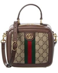 Gucci - Ophidia Mini GG Supreme Canvas & Leather Top Handle Bag - Lyst