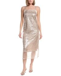 Peserico - Silk-Blend Midi Dress - Lyst