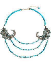 Eye Candy LA - Gabriela Peacock Beaded Necklace - Lyst