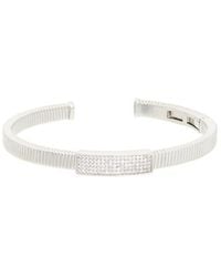 Juvell - Cz 18K Plated Bangle Bracelet - Lyst