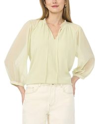 Vince Camuto - Split Neck Raglan Sleeve Blouse - Lyst
