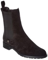 Ferragamo - Suede Chelsea Boot - Lyst
