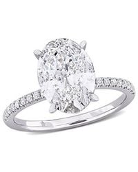 Lab Grown Diamonds - Created Forever 14K 3.16 Ct. Tw. Lab-Grown Diamond Center Design Ring - Lyst