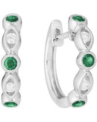Diamond Select Cuts - 14k 0.30 Ct. Tw. Diamond & Emerald Earrings - Lyst