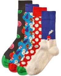 Happy Socks - 4pk Holiday Time Socks Gift Set - Lyst