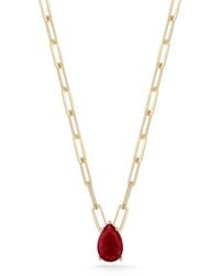 Glaze Jewelry - 14K Over Cz Pendant Necklace - Lyst