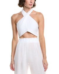 PQ Swim - Linen Wrap Top - Lyst