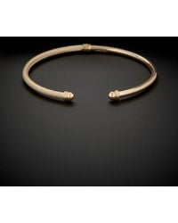 Italian Gold - 14k Hinged Open Bangle - Lyst