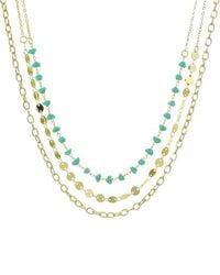 Adornia - 14K Plated 3-Layer Toggle, Confetti, & Necklace - Lyst
