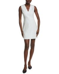 Theory - Fitted Linen-Blend Sheath Dress - Lyst