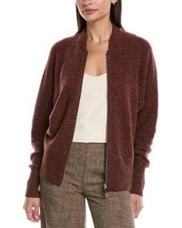 Lafayette 148 New York - Zip Front Cashmere & Wool-Blend Cardigan - Lyst