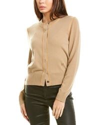 Burberry Monogram Silk-trim Cashmere Cardigan - Brown