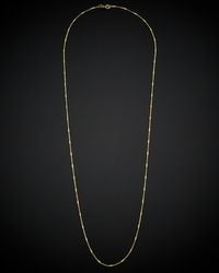 Italian Gold - 14k Rolo Link Tube Station Necklace - Lyst