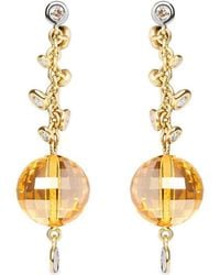 Haus of Brilliance - Colorful Gemstones 18K 23.83 Ct. Tw. Diamond & Citrine Dangle Earrings - Lyst