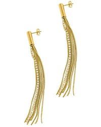 Adornia - 14k Plated Crystal Fringe Drop Earrings - Lyst