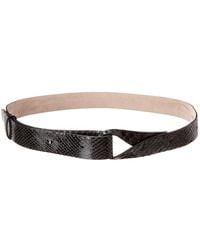 Brunello Cucinelli - Python-embossed Leather Belt - Lyst