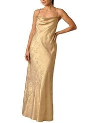Adrianna Papell - Foiled Chiffon Long Dress - Lyst