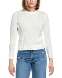 Hannah Rose - Rosalind Flower & Bobble Cashmere-Blend Sweater - Lyst
